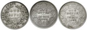 CHINA und Südostasien
Indien
Victoria, 1837-1901
3 versch. Typen: Rupee 1840, 1862, 1892.
sehr schön