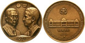CHINA und Südostasien
Japan
Hirohito, 1926-1989
Bronzemedaille 1971 von Cliquet. Besuch Hirohitos beim König von Belgien. 66 mm.
vorzüglich, Randf...
