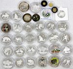 CHINA und Südostasien
Korea Nord
Lots
35 Stück: 32 Silbergedenkmünzen aus 1991 bis 2012 (Tiermotive, Farbmünzen, Fußball und Olympiade) und 3 kl. G...