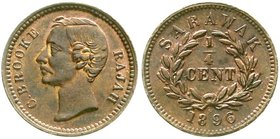 CHINA und Südostasien
Malaysia
Sarawak, 1863-1963
1/4 Cent 1896. gutes vorzüglich