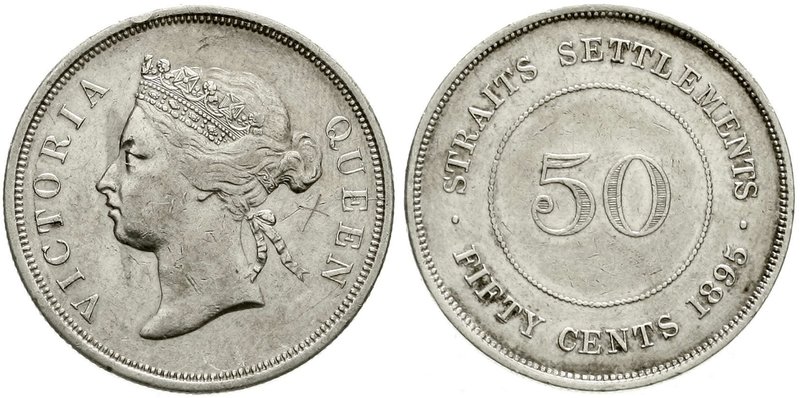 CHINA und Südostasien
Malaysia
Straits Settlements
50 Cents 1895. sehr schön,...