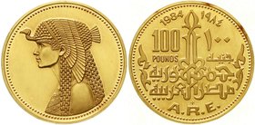 Ausländische Goldmünzen und -medaillen
Ägypten, Arabische Republik, seit 1971
100 Pounds 1984. Brb. Kleopatras VII. n.l.. 17,15 g. 900/1000. Auflage...