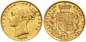 Ausländische Goldmünzen und -medaillen
Australien
Victoria, 1837-1901
Sovereign 1877 S, Sydney. 7,99 g. 917/1000.
vorzüglich/Stempelglanz