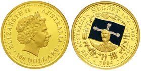 Ausländische Goldmünzen und -medaillen
Australien
Elisabeth II., seit 1952
100 Dollars Farbmünze 2004, Australien Nugget/Prospector Series, Peter L...