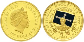 Ausländische Goldmünzen und -medaillen
Australien
Elisabeth II., seit 1952
100 Dollars Farbmünze 2004, Australien Nugget/Prospector Series, Peter L...