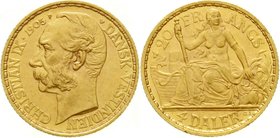 Ausländische Goldmünzen und -medaillen
Dänisch Westindien
Christian IX., 1863-1906
4 Daler = 20 Francs 1905. 6,45 g. 900/1000.
vorzüglich/Stempelg...
