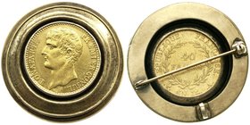 Ausländische Goldmünzen und -medaillen
Frankreich
Konsulat unter Napoleon Bonaparte, 1799-1804
40 Francs Premier Consul AN 12 A, Paris. 12,90 g. 90...