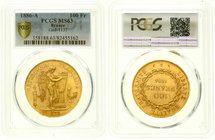 Ausländische Goldmünzen und -medaillen
Frankreich
Dritte Republik, 1871-1940
100 Francs 1886, Paris. Stehender Genius. Im PCGS-Blister mit Grading ...