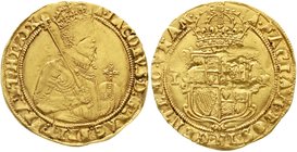 Ausländische Goldmünzen und -medaillen
Grossbritannien
James I., 1603-1625
Unite (20 Shillings) o.J.(1607/1609). Mzz. Krone. Gekr. Hüftb. n.r./Wapp...