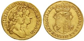 Ausländische Goldmünzen und -medaillen
Grossbritannien
William III. and Mary II., 1688-1694
Half-Guinea 1689. First busts. Single Type. 4,10 g.
fa...