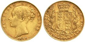 Ausländische Goldmünzen und -medaillen
Grossbritannien
Victoria, 1837-1901
Sovereign 1844. 7,99 g. 917/1000.
sehr schön/vorzüglich, kl. Randfehler...