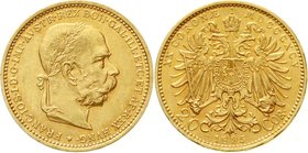 Gold der Habsburger Erblande und Österreichs, Haus Habsburg, Franz Joseph I., 1848-1916
20 Kronen 1895. 6,78 g. 900/1000.
gutes vorzüglich