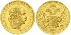 Gold der Habsburger Erblande und Österreichs, Haus Habsburg, Franz Joseph I., 1848-1916
Dukat 1899. 3,49 g.
prägefrisch