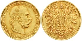 Gold der Habsburger Erblande und Österreichs, Haus Habsburg, Franz Joseph I., 1848-1916
10 Kronen 1905. 3,39 g. 900/1000.
vorzüglich