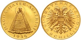 Gold der Habsburger Erblande und Österreichs, Österreich, 1. Republik, 1918-1938
100 Schilling 1936. Mariazell. 23,52 g. 900/1000.
PL, Kratzer