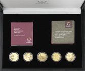Gold der Habsburger Erblande und Österreichs, Österreich, 2. Republik, seit 1945
50 Euro Serie "Klimt und seine Frauen": 5 X 50 Euro 1912 bis 1916 ko...