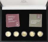 Gold der Habsburger Erblande und Österreichs, Österreich, 2. Republik, seit 1945
50 Euro Serie "Klimt und seine Frauen": 5 X 50 Euro 1912 bis 1916 ko...