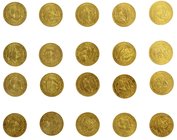 Gold der Habsburger Erblande und Österreichs, Österreich, 2. Republik, seit 1945
20 X 1000 Schilling 1976. Babenberger. Je 13,5 g. 900/1000.
prägefr...