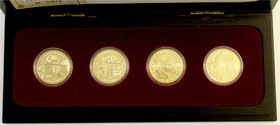 Gold der Habsburger Erblande und Österreichs, Österreich, 2. Republik, seit 1945
4 X 100 Euro Serie "Wiener Jugendstil" 2004 bis 2007 kpl. je. 16 g. ...