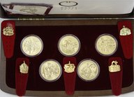Gold der Habsburger Erblande und Österreichs, Österreich, 2. Republik, seit 1945
Sammelschatulle mit 5 versch. 100 Euro "Die Kronen Österreichs" 2008...