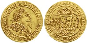 Altdeutsche Goldmünzen und -medaillen
Erfurt-unter schwedischer Besatzung
Gustav Adolph, 1631-1632
Dukat, posthum 1634. Münzmeister Johann Schneide...