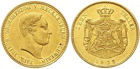 Altdeutsche Goldmünzen und -medaillen
Mecklenburg-Schwerin
Paul Friedrich, 1837-1842
10 Taler (Doppelpistole) 1839. 13,26 g.
fast vorzüglich, selt...