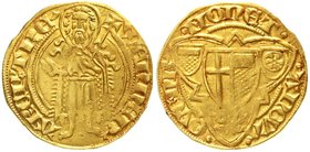 Altdeutsche Goldmünzen und -medaillen
Trier
Erzbistum, Werner von Falkenstein, 1388-1418
Goldgulden o.J. Koblenz. 3,49 g.
sehr schön, etwas gewell...