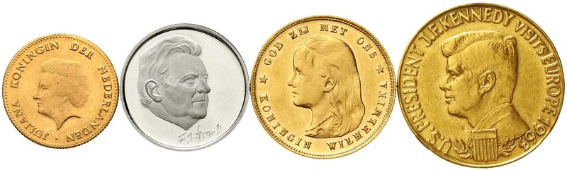 Lots von Goldmünzen und -medaillen
4 Stück: Medaille John F. Kennedy 1963 (8,72...