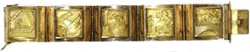Schmuck und Accessoires aus Gold
Armbänder und Fußkettchen
Äußerst filigranes peruanisches Armband, Gelbgold 750. Länge 19 cm, Breite 3 cm. Hervorra...