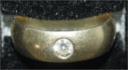 Schmuck und Accessoires aus Gold
Fingerringe
Damenring Gelbgold 585 mit 1 Brillant, ca. 0,15 ct. Ringgröße 17. 5,00 g