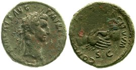 Römische Münzen
Kaiserzeit
Nerva, 96-98
As 97. Bel. Kopf r./CONCORDIA EXERCITVVM SC. Handschlag.
fast sehr schön