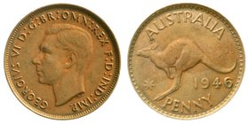 Ausländische Münzen und Medaillen
Australien
Georg VI., 1936-1952
Penny 1946. vorzüglich, selten