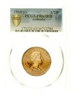 Ausländische Münzen und Medaillen
Australien
Elisabeth II., seit 1952
1/2 Penny 1960 Känguruh. Im PCGS-Blister mit Grading PR 63RD. Auflage nur 103...