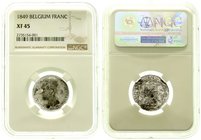 Ausländische Münzen und Medaillen
Belgien
Leopold I., 1830-1865
1 Franc 1849. Im NGC-Blister mit Grading XF 45 (Top Pop, das am besten gegradete Ex...
