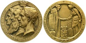 Ausländische Münzen und Medaillen
Belgien
Albert I., 1909-1934
Bronzemedaille 1930 von Dupon. 100 Jahre Unabhängigkeit. 71 mm.
vorzüglich, zaponie...