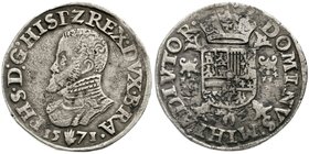 Ausländische Münzen und Medaillen
Belgien-Brabant
Philipp II., 1556-1598
1/2 Philippstaler 1571 Antwerpen. fast sehr schön, Fundexemplar