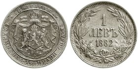 Ausländische Münzen und Medaillen
Bulgarien
Alexander I. als Prinz, 1879-1886
1 Lev 1882. vorzüglich