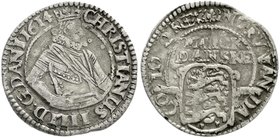 Ausländische Münzen und Medaillen
Dänemark
Christian IV., 1588-1648
Skilling 1614. Rs. mit interessantem Doppelschlag.
sehr schön, leichtes Zainen...