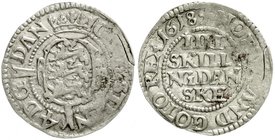 Ausländische Münzen und Medaillen
Dänemark
Christian IV., 1588-1648
IIII Skilling Danske 1618 Mzz. Kleeblatt. sehr schön, Prägeschwäche