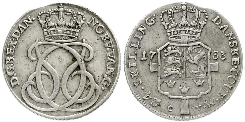 Ausländische Münzen und Medaillen
Dänemark
Christian VI., 1730-1746
24 Skilli...