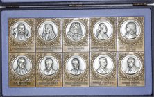 Ausländische Münzen und Medaillen
Dänemark
Margrethe II., seit 1972
Schatulle mit großer rechteckiger, 10-teiliger Bildplakette 1979 von Harald Sal...
