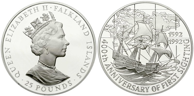 Ausländische Münzen und Medaillen
Falkland Inseln
Britisch
25 Pounds (5 Unzen...