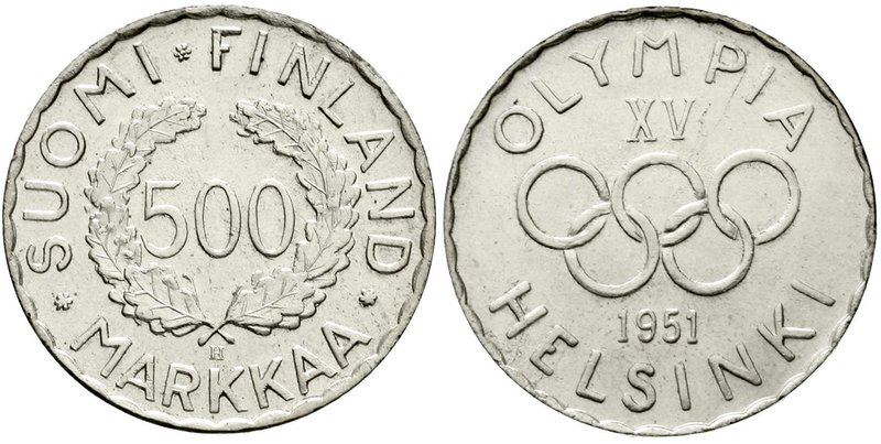 Ausländische Münzen und Medaillen
Finnland
Republik Finnland, seit 1917
500 M...