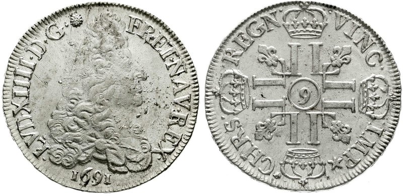 Ausländische Münzen und Medaillen
Frankreich
Ludwig XIV., 1643-1715
Ecu aux 8...