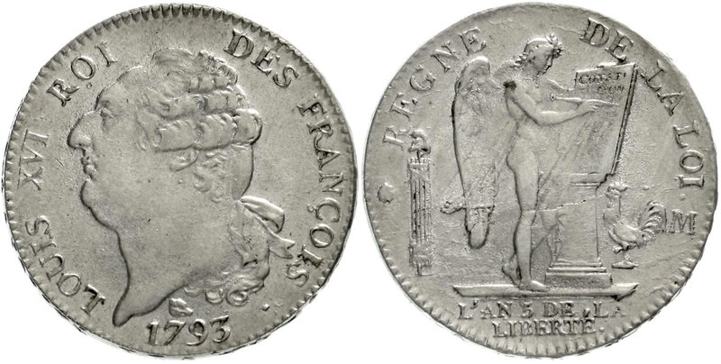 Ausländische Münzen und Medaillen
Frankreich
Ludwig XVI., 1774-1793
Ecu de 6 ...