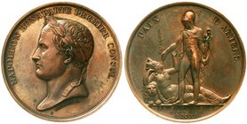 Ausländische Münzen und Medaillen
Frankreich
Konsulat unter Napoleon Bonaparte, 1799-1804
Bronzemedaille 1802 von Dumarest, a.d. Frieden von Amiens...