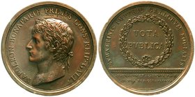 Ausländische Münzen und Medaillen
Frankreich
Konsulat unter Napoleon Bonaparte, 1799-1804
Bronzemedaille o.J. (1802-1804) v. A. Lavy, der Turiner A...