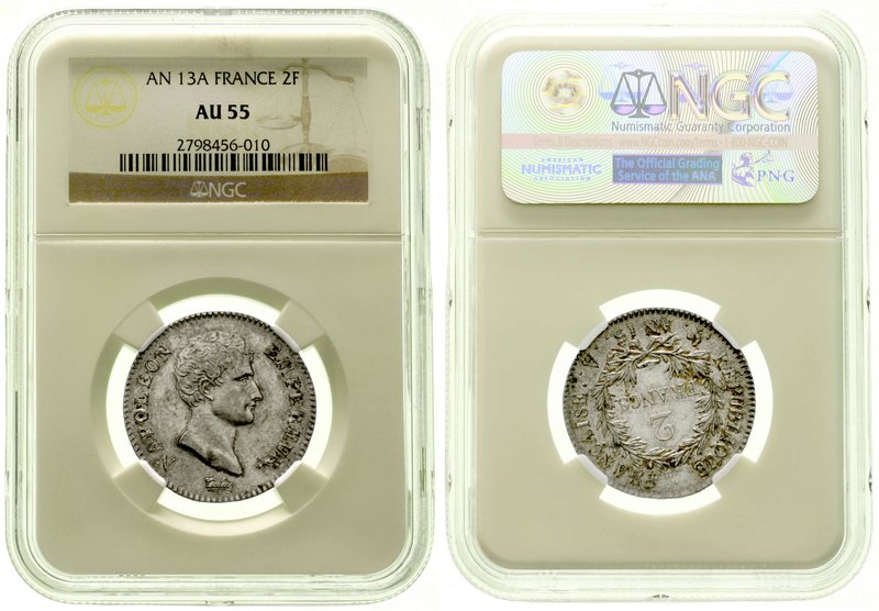 Ausländische Münzen und Medaillen
Frankreich
Napoleon I., 1804-1814, 1815
2 F...