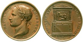 Ausländische Münzen und Medaillen
Frankreich
Napoleon I., 1804-1814, 1815
Bronzemedaille AN XIII (1805), von Denon, Droz und Brenet, a.d. 5. Jahres...