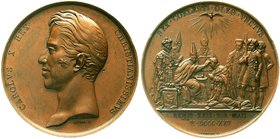 Ausländische Münzen und Medaillen
Frankreich
Charles X., 1824-1830
Bronzemedaille 1825 v. Gayrard a.d. Königsweihe Karls in Reims. Kopf l./ Krönung...